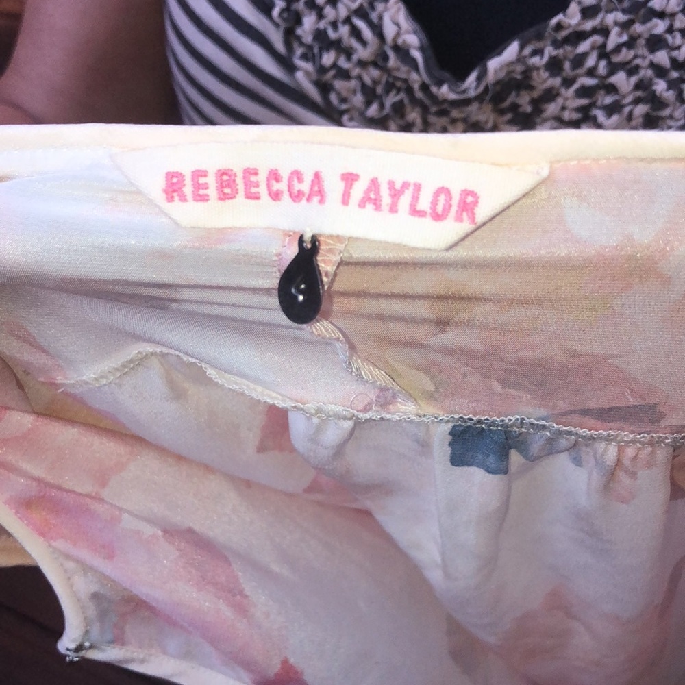 Rebecca Taylor Summer Offwhite Floral Silk Blouse - Picture 3 of 5